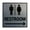 Brushed Silver, variant on Square Restroom Sign (Lt Gray) - Small