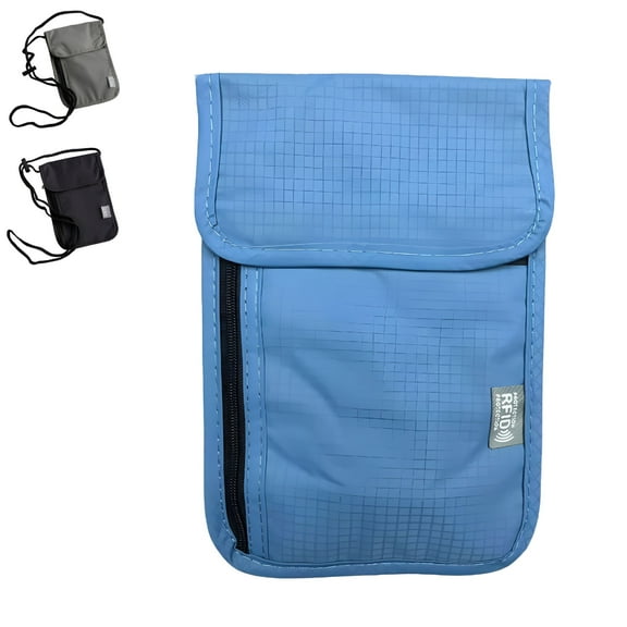 GASTROPOD Travel RFID Blocking Passport Wallet Passport Holder Neck Pouch with Adjustable Strap