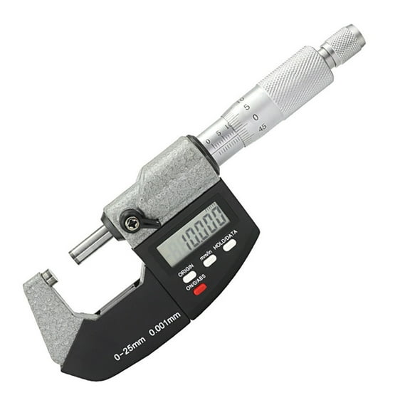 0-25mm Micron Digital Outside Micrometer Electronic Micrometer Gauge 0.001mm Digital Gauge Measuring Tools ,Easy to Use