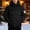 Black, variant on Men’s Color Block Hooded Quilted Puffer Jacket, Full Zip Outer Coat, Lightweight Warm Long Sleeve Outerwear For Hiking & Daily Outdoor Excursions Black M