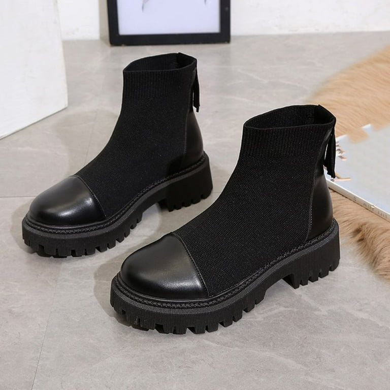 Flat sock boots black 2025