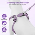 thumbnail image 4 of PcEoTllar Dog Harness and Leash Combo, Escape Proof No Pull Vest Harness, Step-in Reflective Adjustable Soft Padded Pet Harness for Small to Large Dogs, Purple L, 4 of 10