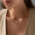 thumbnail image 4 of Turandoss Bow Necklace for Girl Women Dainty 14K-Gold-Plated Necklace Simple Small Bow Pendant Cute Choker Necklaces Chain Necklaces Trendy Jewelry Mothers Day Birthday Gift for Girls Women, 4 of 8