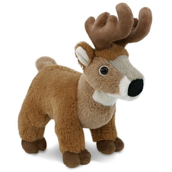 DolliBu Standing Deer Stuffed Animal - Soft Huggable Deer, Adorable Playtime Deer Plush Toy, Cute Wild Life Cuddle Gifts, Super Soft Deer Plush Doll Animal Toy for Kids and Adults - 9 inches