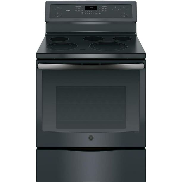 GE Profile Black Slate PB911FJDS 30"" Freestanding Electric Range with