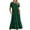 Green, variant on ZZwxWA Womens Summer Maxi Dress 2025 Casual Short Sleeve Crewneck Flowy Swing Tiered Long Beach Dresses with Pockets Evening Cocktail Party