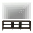 thumbnail image 3 of 70‘’ LED TV Stand for 75 inch TV Entertainment Center with 6 Cubby for Living Room Bedroom, Brown, 3 of 6