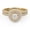 Yellow Gold, variant on Double Halo Solitaire Bridal Set Rings for Women, 1.00 Carat (ctw) Round Cut Lab Grown Diamond Ring 14K Yellow Gold Over 925 Sterling Silver F-G-H, SI Quality Ring Size-4