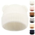 thumbnail image 5 of CPNG Baby Toddler Winter Hats Girls Boys Beanie with Cotton Lining Knitted Knit Winter Hat with Cute Bear Ear Warm Fleece Cap for Cold Weather, 5 of 6