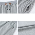 thumbnail image 5 of Tyhengta Mens Shorts Casual Drawstring Zipper Pockets Elastic Waist Lightgray 46, 5 of 8