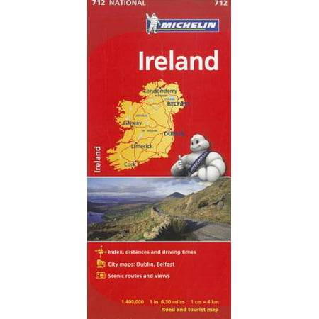 Michelin ireland road and tourist map: