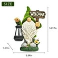 thumbnail image 7 of Flocking Gnome Solar Garden Statues Outdoor Decor Flocked Gnome with Solar Lantern Figurine Dwarfs Jardim Yard Ornaments, 7 of 7