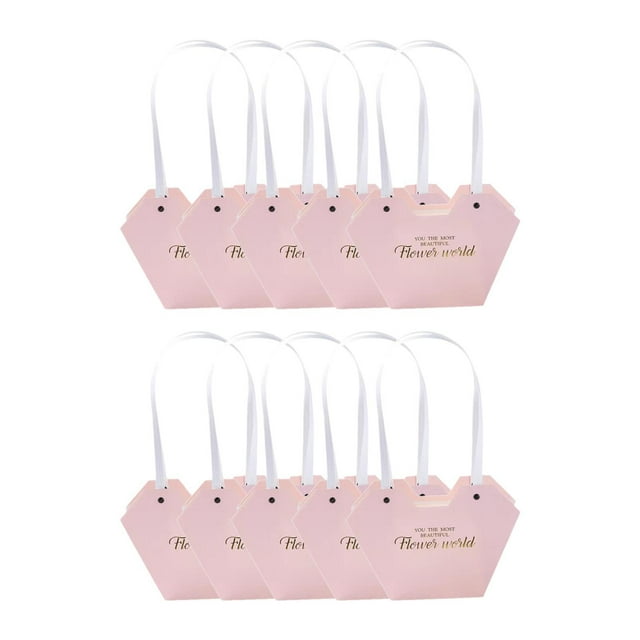 10 Piezas De Bolsos De Mariposa Para Bodas, Cajas De Mano Para Profesores, Color Rosa