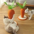 thumbnail image 2 of Carrot Shaped Natural Sisal Cat Scratcher Post - Stable Base for Indoor Felines, 2 of 6