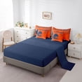 thumbnail image 5 of jejeloiu American Rugby Helmet 7 Pieces Bedding Comforter Set,Deepblue Orange Full Bedding Set For Ball Gamer Reversible, 5 of 8