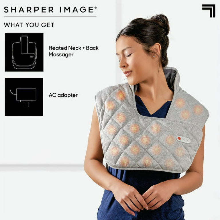Sharper Image Heated Neck and Shoulder Massager for Pain Relief Adjustable  Heat Level Wrap & Vibrati…See more Sharper Image Heated Neck and Shoulder