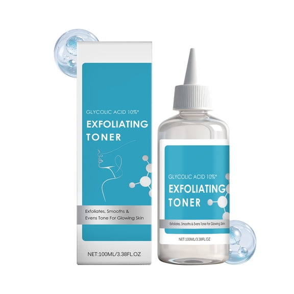10% Glycolic Exfoliating Acid Toner, Even Skin Tone, Smooth Skin, Unclogs Pores, Gentle Effective Toner with Hydrating Properties for Daily Use