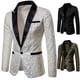 thumbnail image 5 of Traje formal de solapa para hombre, diseño de moda en jacquard de cuerpo grande en color sólido para otoño e invierno, 5 of 5