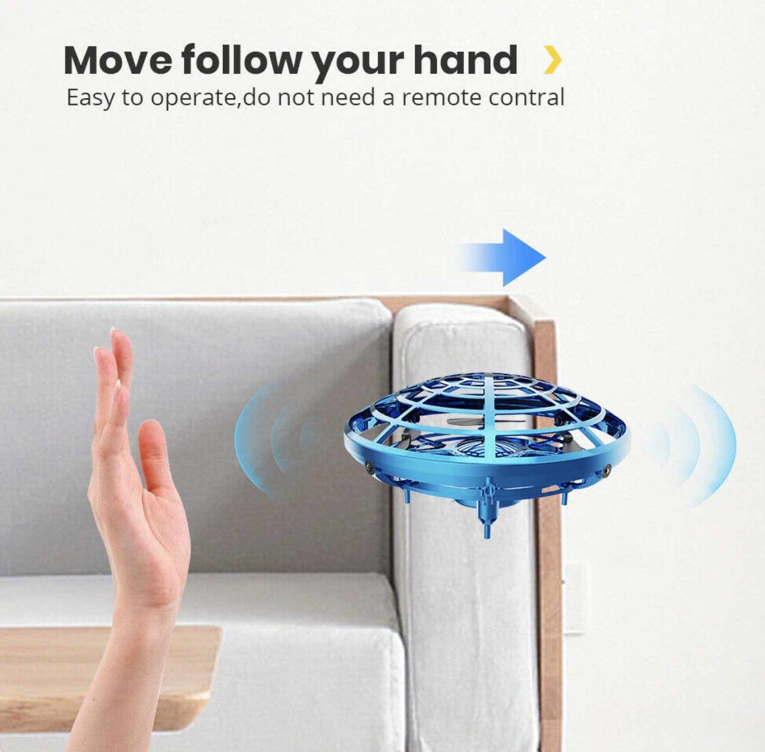 FlyToy UFO Hand-Operated Drone for Kids with Sensors