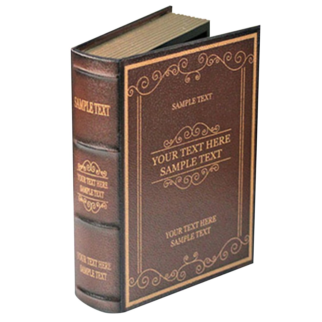 Decorative Book Wooden Antique Natural Fake Book Storage Box Bookshelf