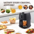 thumbnail image 6 of Elite Gourmet Glass Air Fryer, 2.4 Qt Compact Size for 1–2 People, PFAS-Free Ceramic & Glass Basket, Visible Cooking, Adjustable Temp 175–400°F, 1150W, Black, 6 of 6