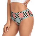 thumbnail image 2 of Balery Colorful Checkered Ropa Interior de Algodón para Mujer con Dibujo – Braguitas Cómodas y Elásticas, Estilo Clásico-X-Small, 2 of 6