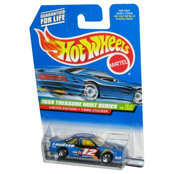 Hot Wheels 1999 Treasure Hunt 2/12 (1998) Blue T-Bird Stocker Toy Car #930