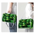 thumbnail image 3 of Saint Patrick's Day Canvas Picnic Mat Waterproof Sandproof Beach Blanket Portable Outdoor Rug 72" x 59" Foldable with Carry Strap for Camping Hiking Travel Grass Green Stripes, 3 of 6