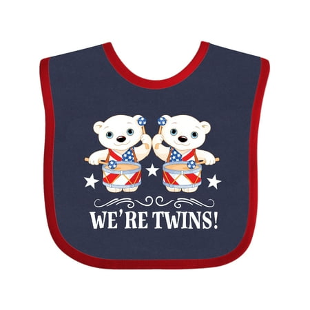 

Inktastic 4th Of July Twins Gift Baby Boy or Baby Girl Bib