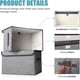 thumbnail image 2 of Large 22 Quart Linen Fabric Foldable Storage Bin Cube Organizer Basket with Flip-Top Lid & Handles, Clothes Blanket Box for Home, Office, Closet, Gray, 2 of 5