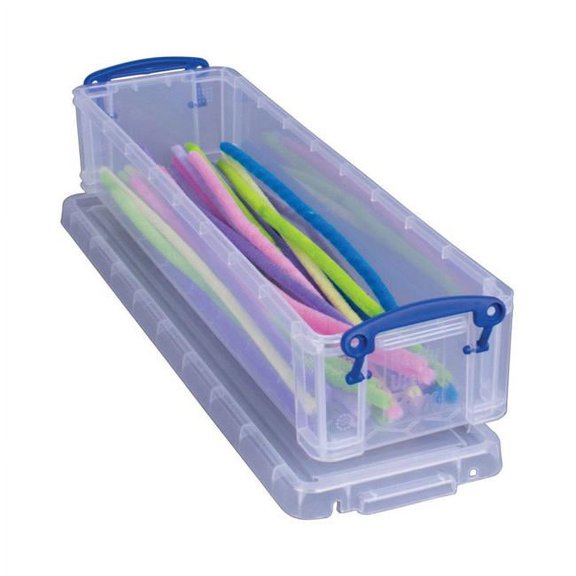 Stackable Clear Storage Box, 2.75 x 4 x 14 in. - Pack of 8