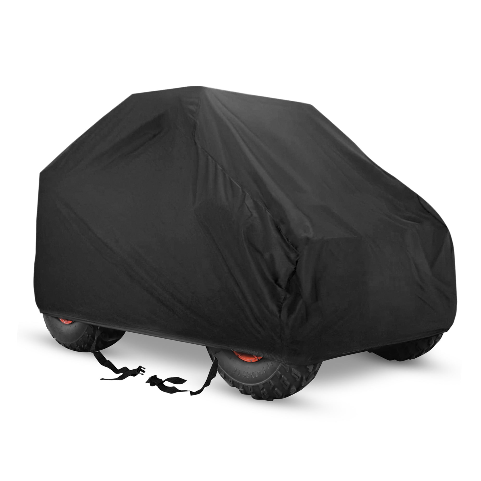 HEAVY DUTY WATERPROOF SUPERIOR UTV SIDE BY SIDE COVER COVERS FITS UP TO 120L W/ROLL CAGE BLACK COLOR ATV COVER RHINO RANGER MULE GATOR PROWLER YAMAHA PROWLER RANCHER FOREMAN FOURTRAX RECON 4x4 