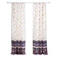 thumbnail image 1 of Pico 84 Inch Window Curtains Polka Dots and Flowers White Blue Microfiber, 1 of 3