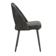 thumbnail image 5 of Weston Home Kolten Upholstered Dining Chairs, Set of 2, Dark Gray PU Leather, 5 of 9