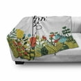 thumbnail image 3 of Floral Soft Flannel Fleece Throw Blanket, Hand Written Style Thank You Words Above Botanic Big Slowers and Leaves Artwork, Cozy Plush for Indoor and Outdoor Use, 50" x 70", Multicolor, by Ambesonne, 3 of 6