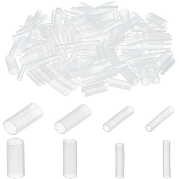 120 Pcs Pastic Shoelace Tips 4 Sizes Paracord End Caps Shoelace Cords End Tip Cap Aglet Replacement Tips