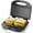 Flat, variant on Sandwich Maker with Non-stick Deep Grid Surface for Egg, Ham, Steaks Compact Electric Grill Tostadora de Pan Black, ETL Certificated, Roy
