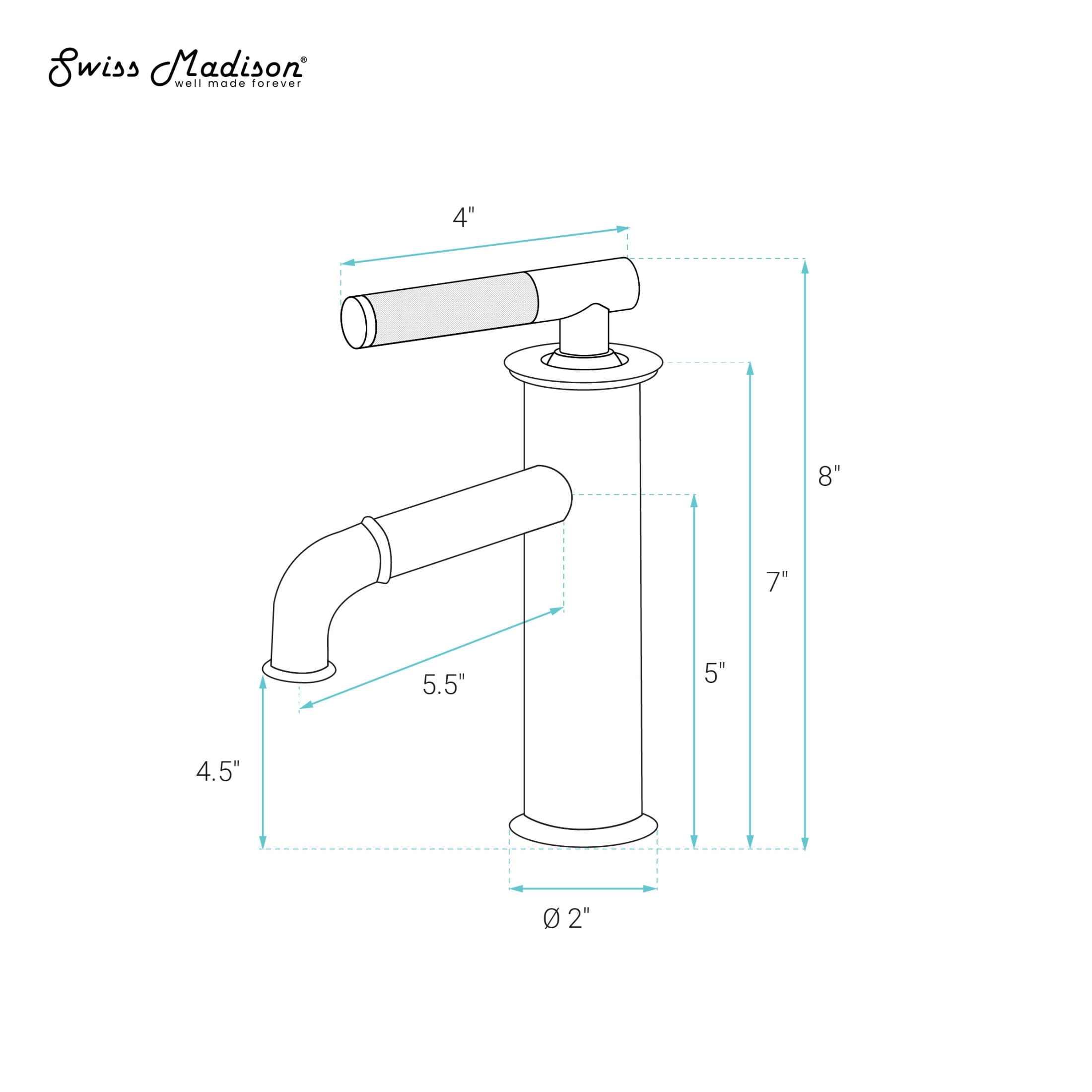 Avallon Single Hole, Single-Handle Sleek, Bathroom Faucet in Brushed Nickel