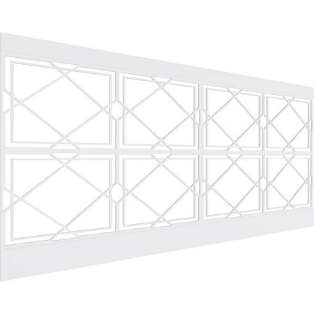 

Ekena Millwork 44 H x 94 1/2 W Kiowa PVC Wainscot Paneling Kit
