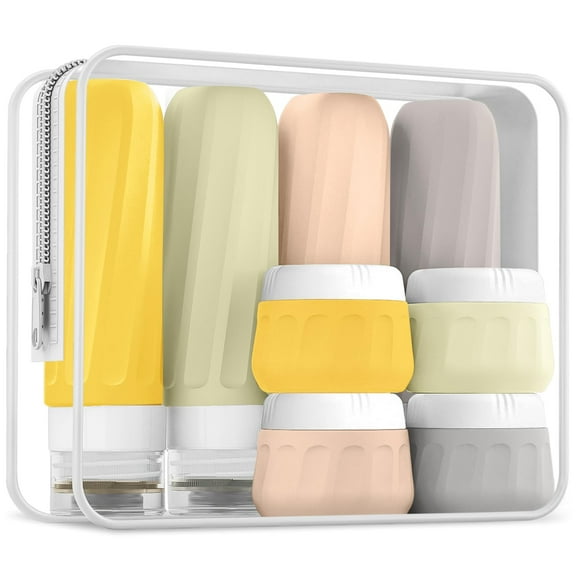Botellas de viaje Mrsdry para artículos de tocador, paquete de 8, 90 ml con bolsa