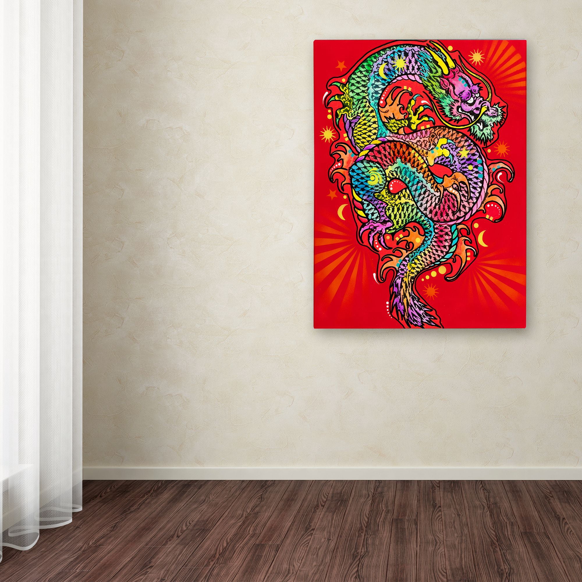 Trademark Fine Art 'Red Dragon' Canvas Art by Dean Russo