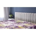 thumbnail image 5 of Ambesonne Floral Fitted Sheet, Wild Flowers Scene Print, King Size, Purple Mustard and Lime Green, 5 of 5