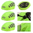 thumbnail image 2 of Bicycle Helmet Cover with Reflective Strip Sports Helmet Rain Cover Waterproof Riding Helmet Rain Cover Adjustable for Mountain Road Bike Helmet (Green B), 2 of 10