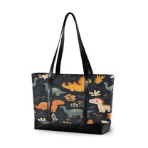 FORMRS Laptop Tote Bag for Women with 15.6" Computer Compartments Handbag, Cartoon Dinosaur