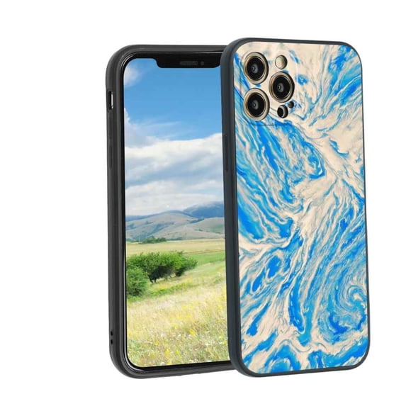 Compatible with iPhone 12 Pro Max Phone Case, Blue Marble999 Case Men Women, Flexible Silicone Shockproof Case for iPhone 12 Pro Max