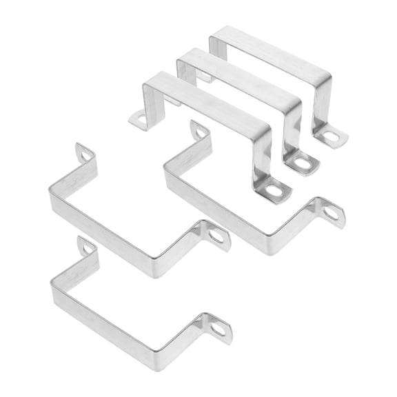 Topbathy 6Pcs Silver Pipe Clamps with U Brackets Rust Resistant Pipe Support Hangers