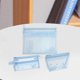 thumbnail image 2 of Double Layered Fabric Pencil Case High Capacity Document Organiser Travel Makeup Tool Storage Bag For Women Student White, 2 of 4