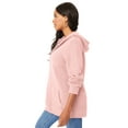 thumbnail image 3 of Roaman's Women's Plus Size Thermal Waffle Hoodie Zip Up Cardigan Jacket, 3 of 6