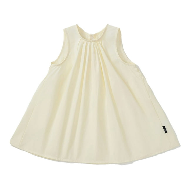 KYAIGUO Robe Sans Manches pour Tout-Petites Filles 1-8T, Robe d'Été Décontractée, Robe de Princesse, Jupe à Volants