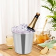 thumbnail image 1 of Cubo de hielo Cubo de champán de acero inoxidable Cubo ligero para refrigerios Contenedores de hielo para enfriar bebidas para reuniones familiares 1.1L Argenta Macarena cubeta de hielo, 1 of 8